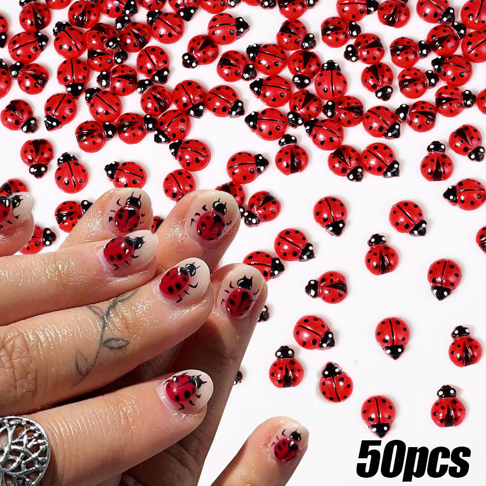 Art Craft Ladybug - 50 Stuks 3D Hars Rood Lieveheersbeestje