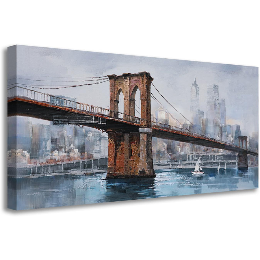 Art And Craft New York - Brooklyn Bridge Wall Art diamant schilderij