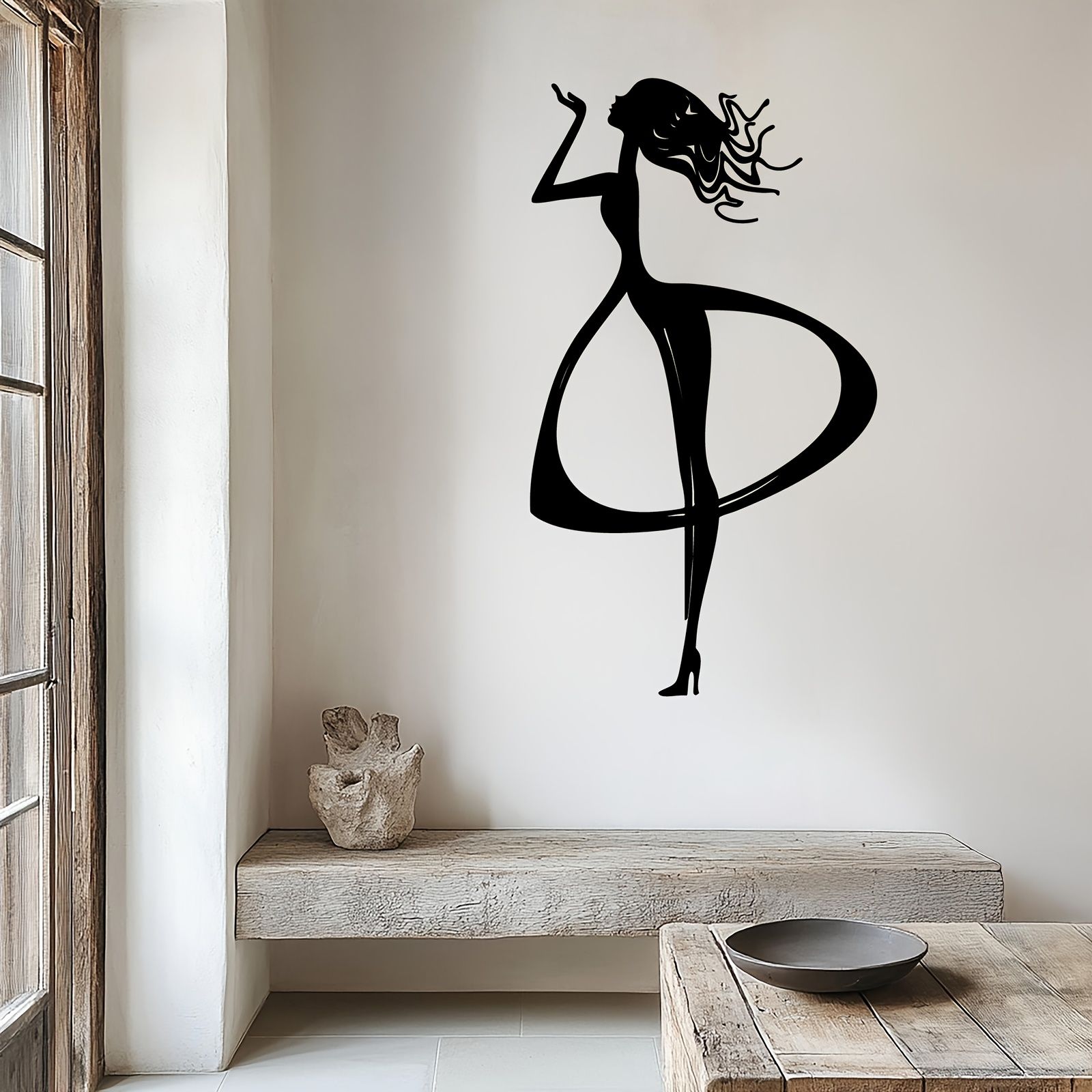 Art Craft Room - CIFBUY Metalen Wanddecoratie Dansende Vrouw Bord