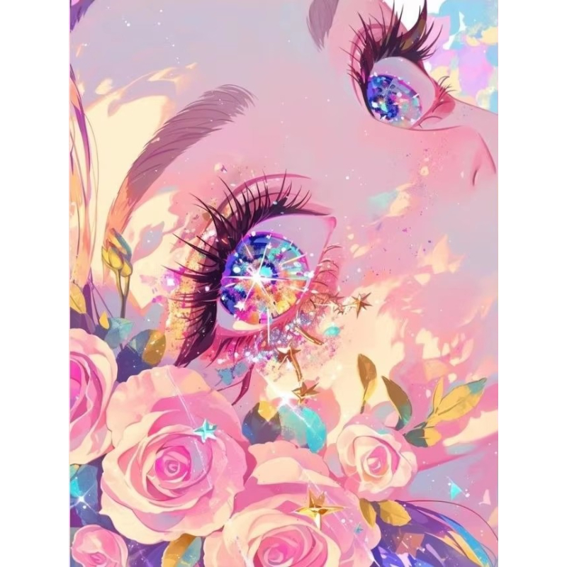 Wallpaper Art And Craft - Diamond Painting Kits Meisjesafbeelding Mozaïek Borduren