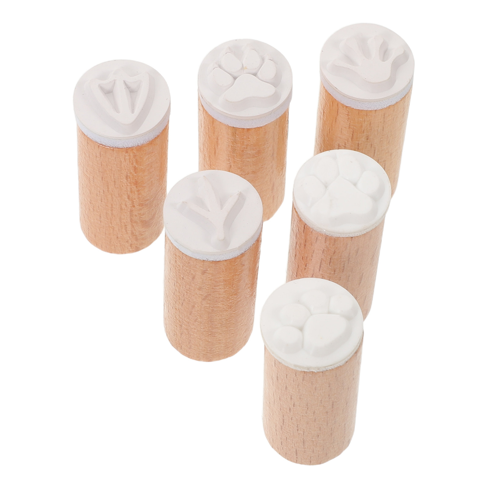 6-delige houten dierenpootafdr - Art Craft Journals recensie en prijs