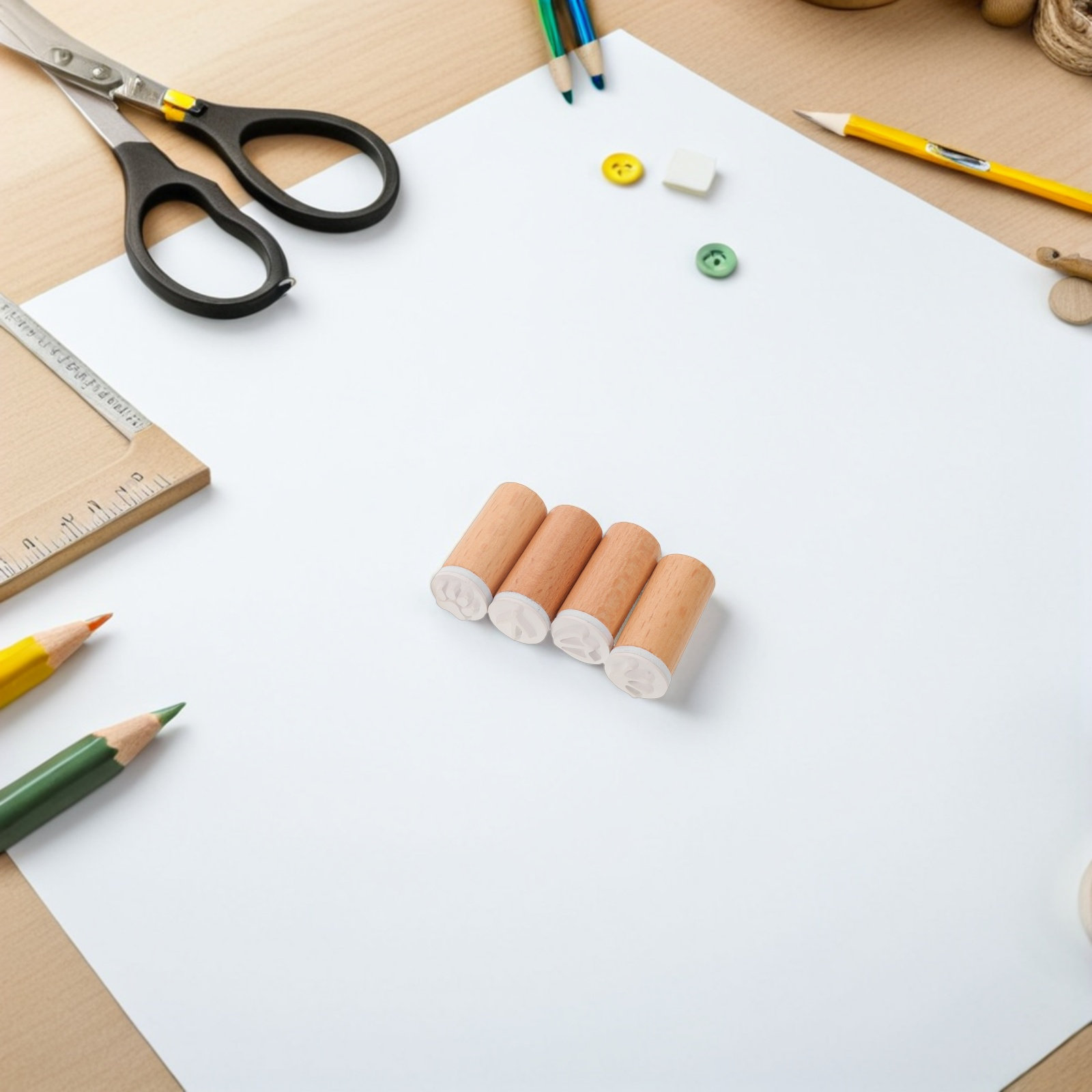 6-delige houten dierenpootafdr - Art Craft Journals recensie en prijs