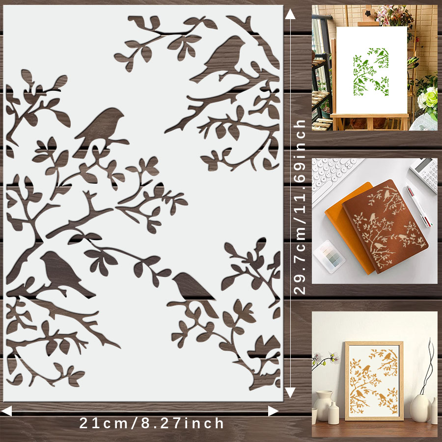 1 stks DIY vogeltak stencil vo - Art Craft Journals recensie en prijs
