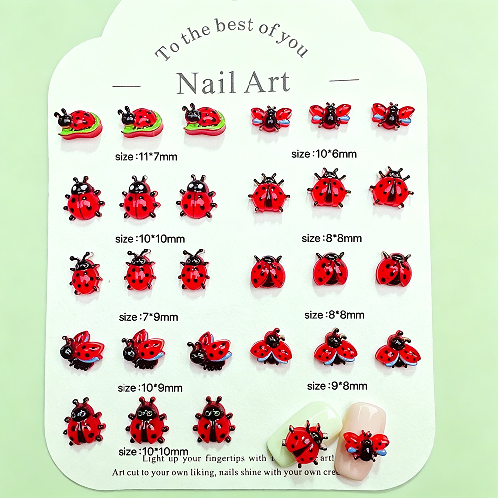 50 Stuks 3D Cartoon Lieveheers - Art Craft Ladybug recensie en prijs
