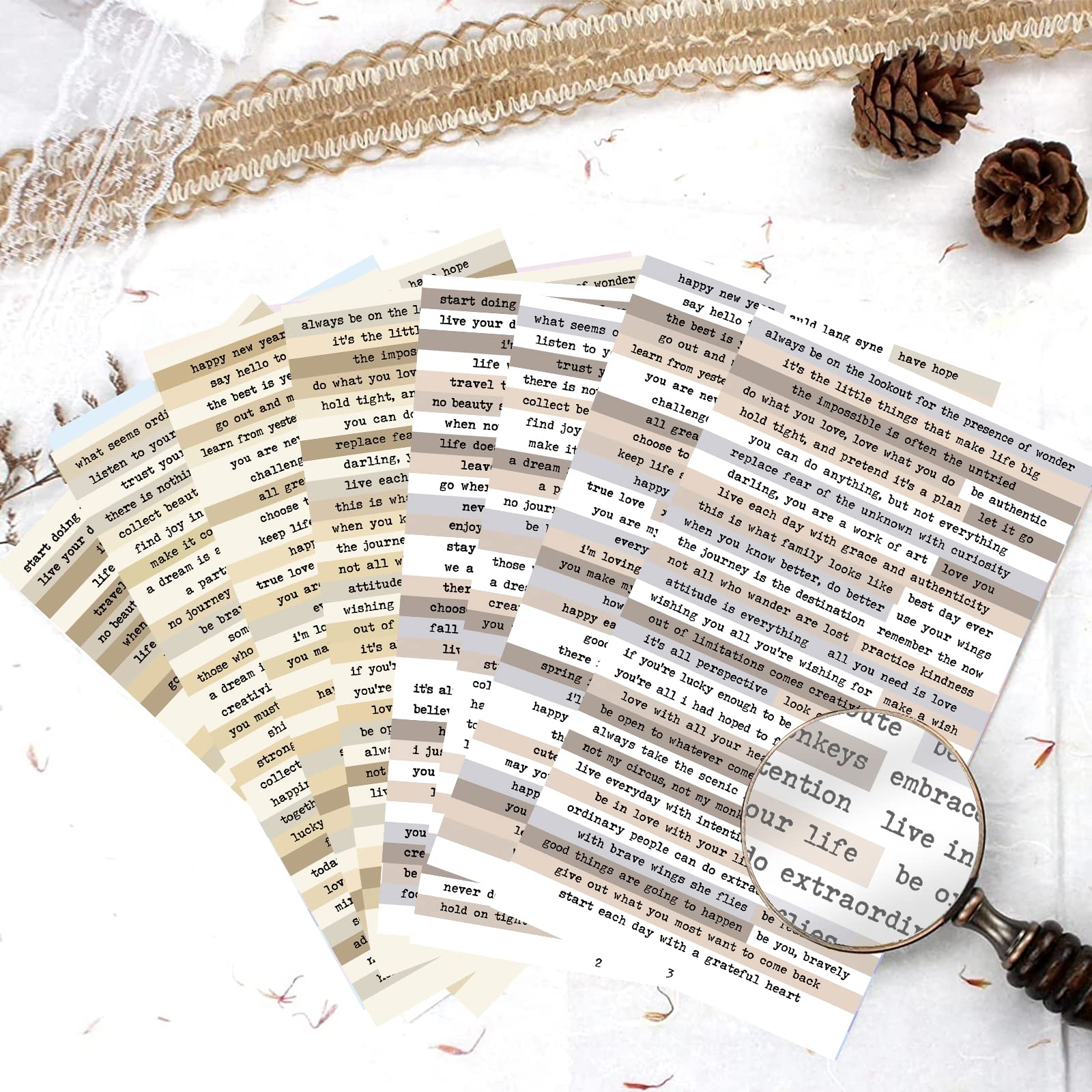 8 stuks bruine notities citaat - Art Craft Journals recensie en prijs