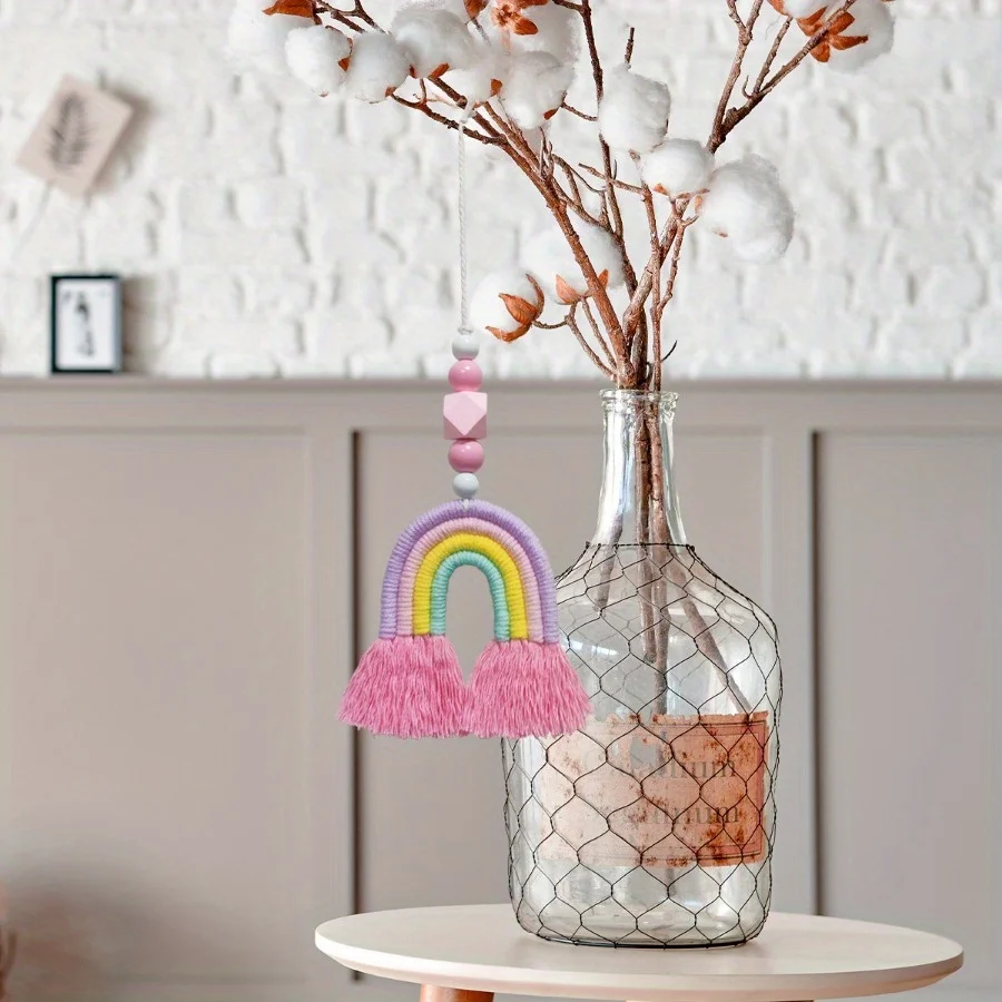 Roze regenboog windgong weven  - Art And Craft For Nursery recensie en prijs