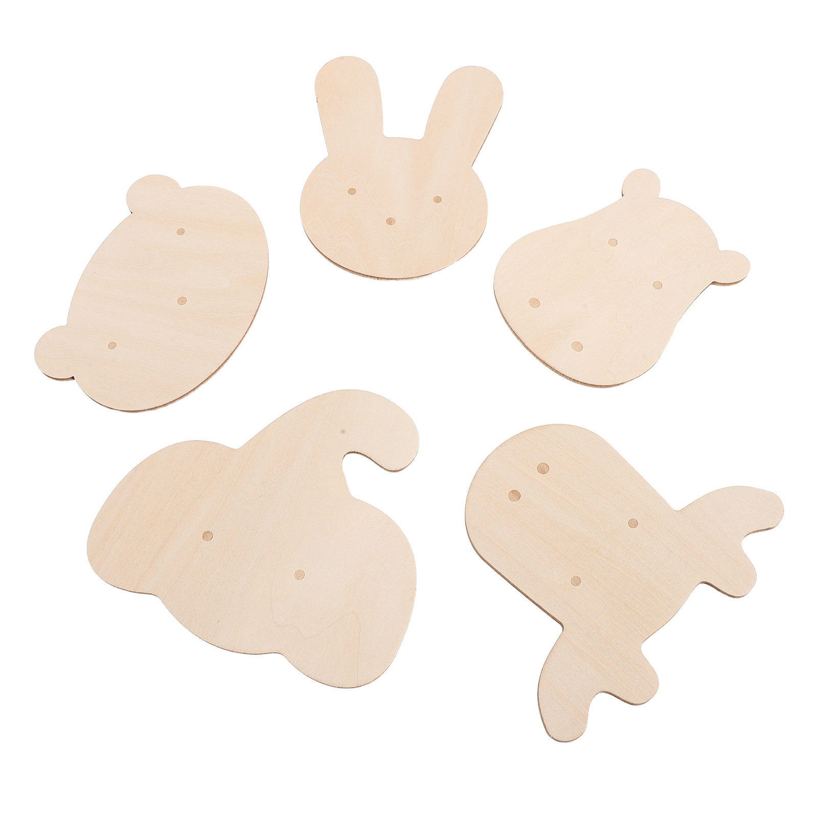 5 stuks dieren houten wandstic - Art And Craft For Nursery recensie en prijs