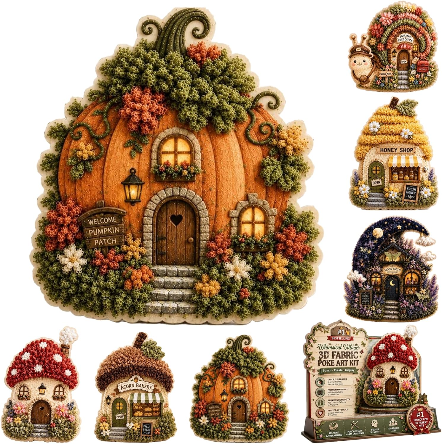 DIY 3D Stoffen Poke Art Kit: S - Art And Craft Autumn recensie en prijs