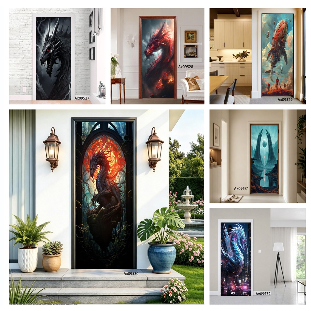 Fantasy Dragon Art Deurafdekki - Wallpaper Art And Craft recensie en prijs