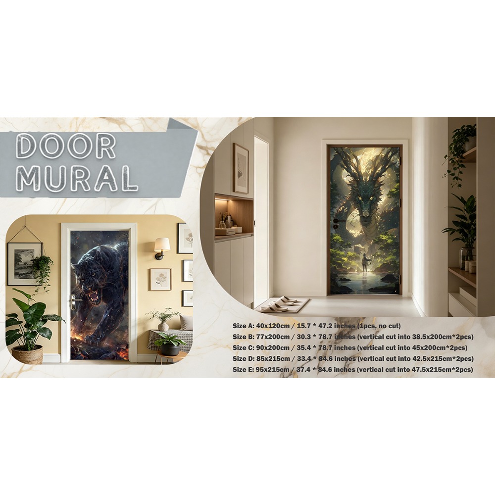 Fantasy Dragon Art Deurafdekki - Wallpaper Art And Craft recensie en prijs