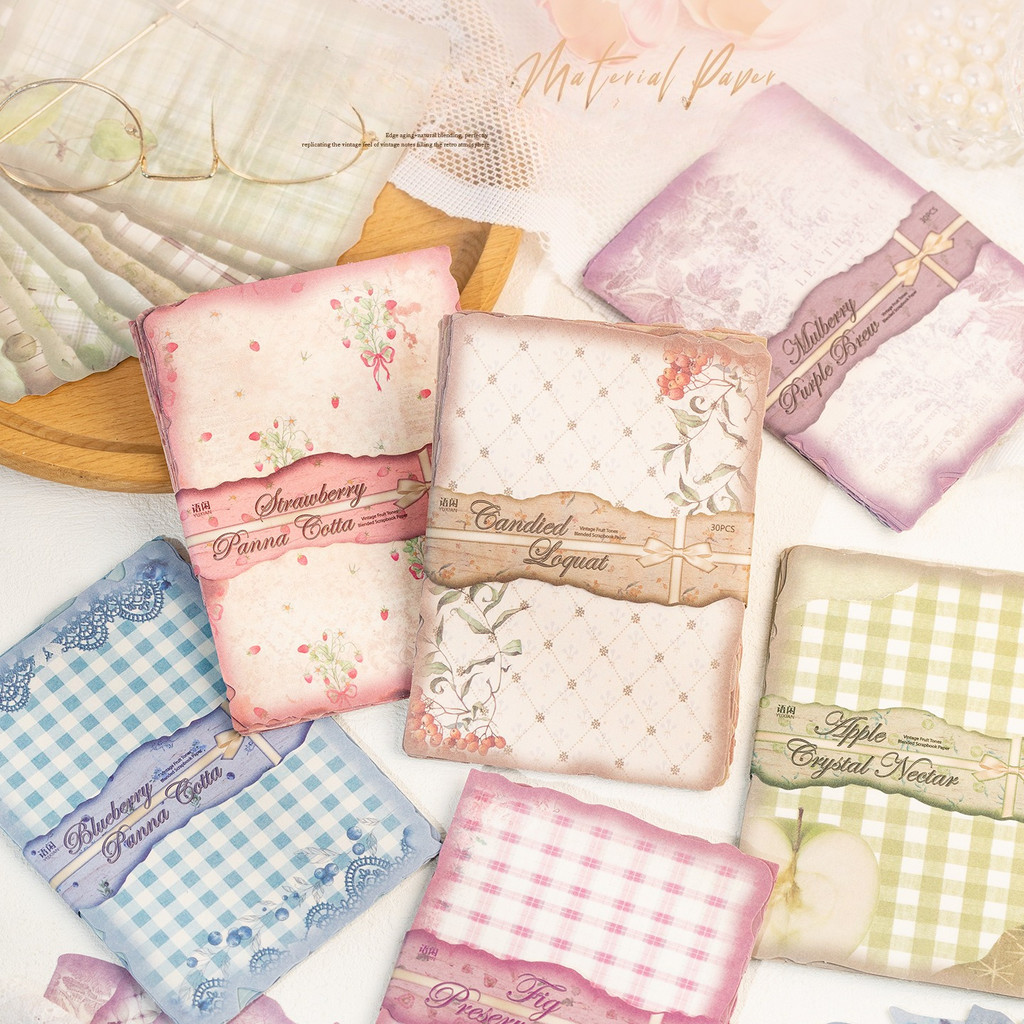 30 vellen vintage scrapbookpap - Art Craft Journals recensie en prijs