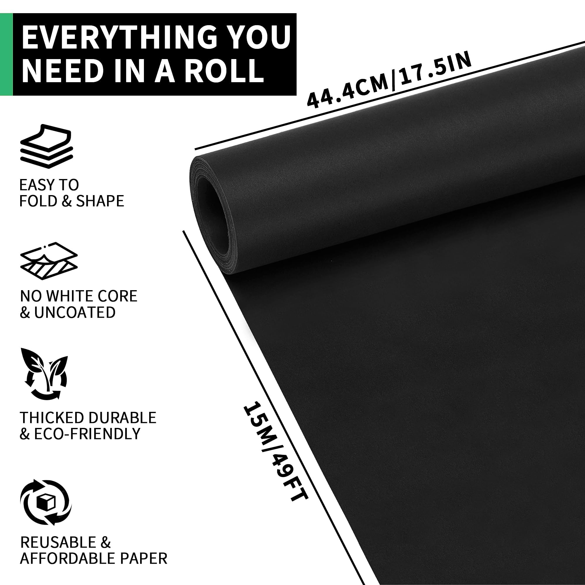 kraftpapier Zwart inpakpapier  - Wallpaper Art And Craft recensie en prijs