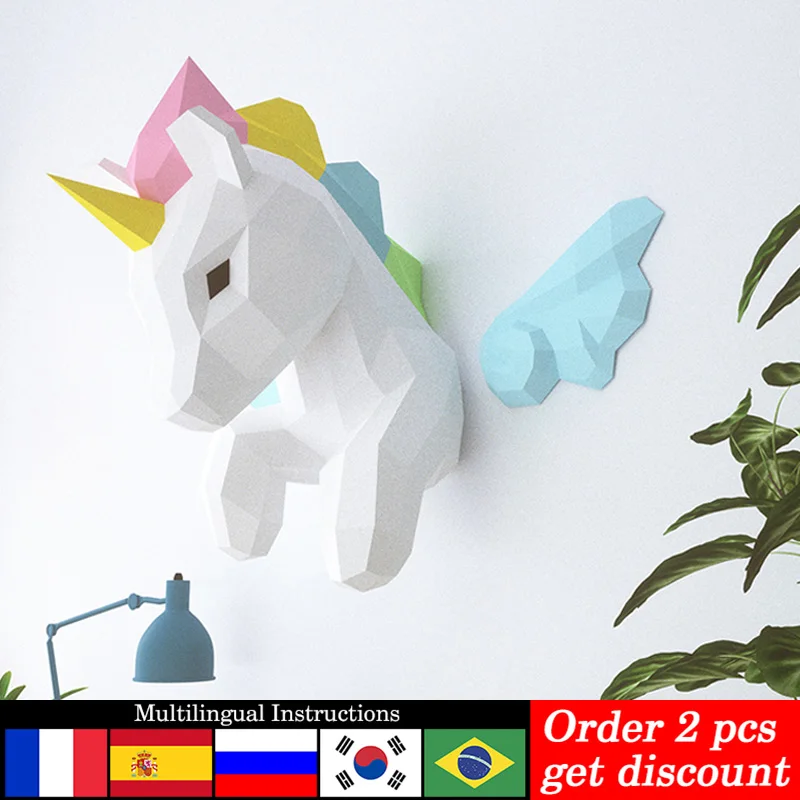 Regenboog Eenhoorn Dier Muur D - Wallpaper Art And Craft recensie en prijs