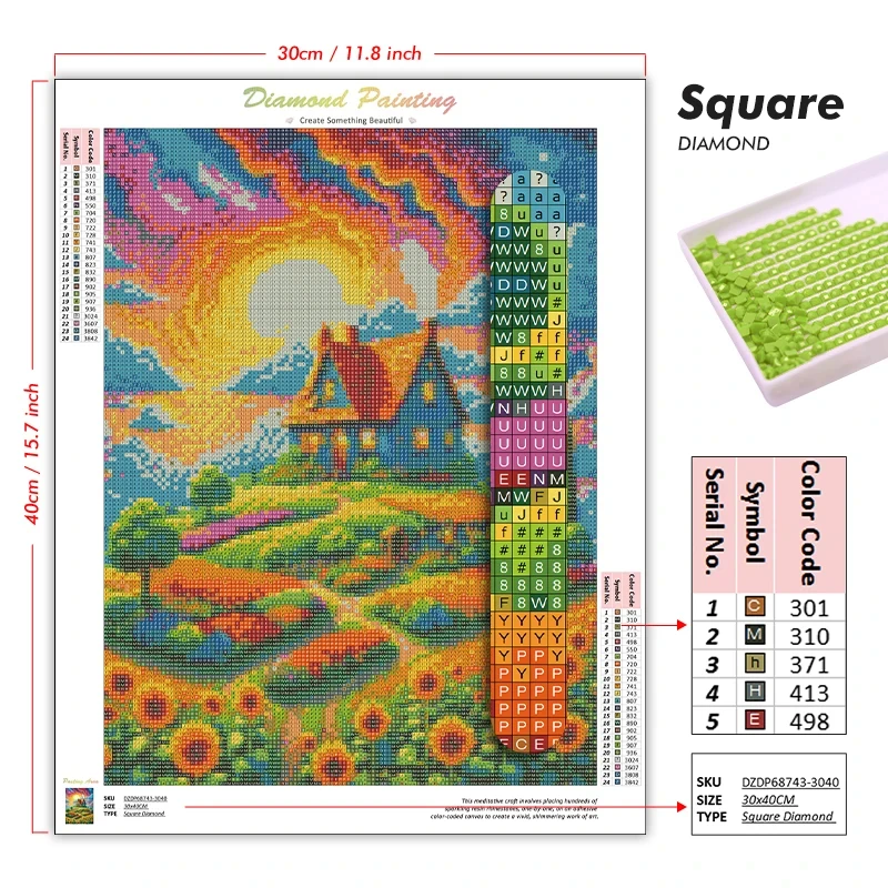 Landschap Diamant Schilderij S - Wallpaper Art And Craft recensie en prijs