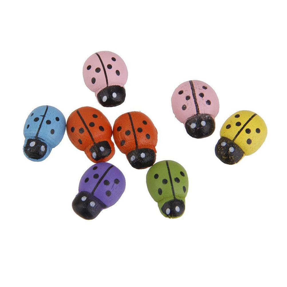 100 stuks houten lieveheersbee - Art Craft Ladybug recensie en prijs