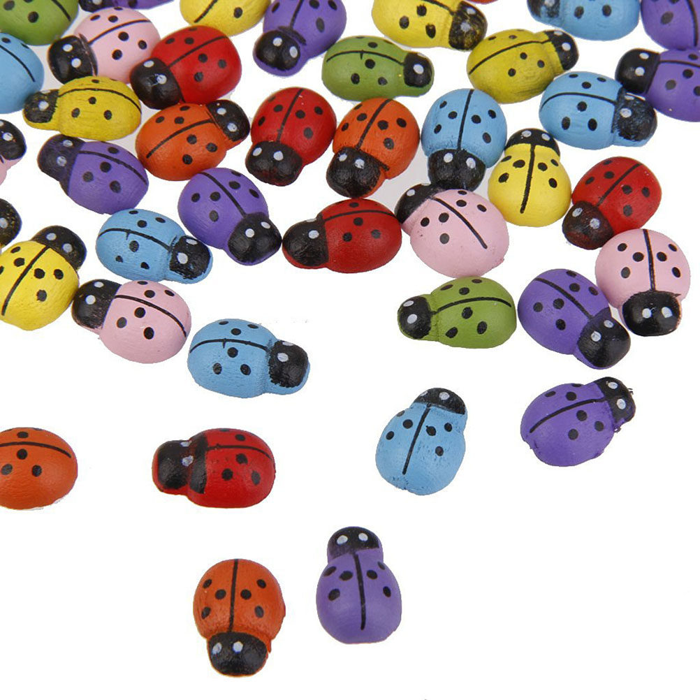 100 stuks houten lieveheersbee - Art Craft Ladybug recensie en prijs